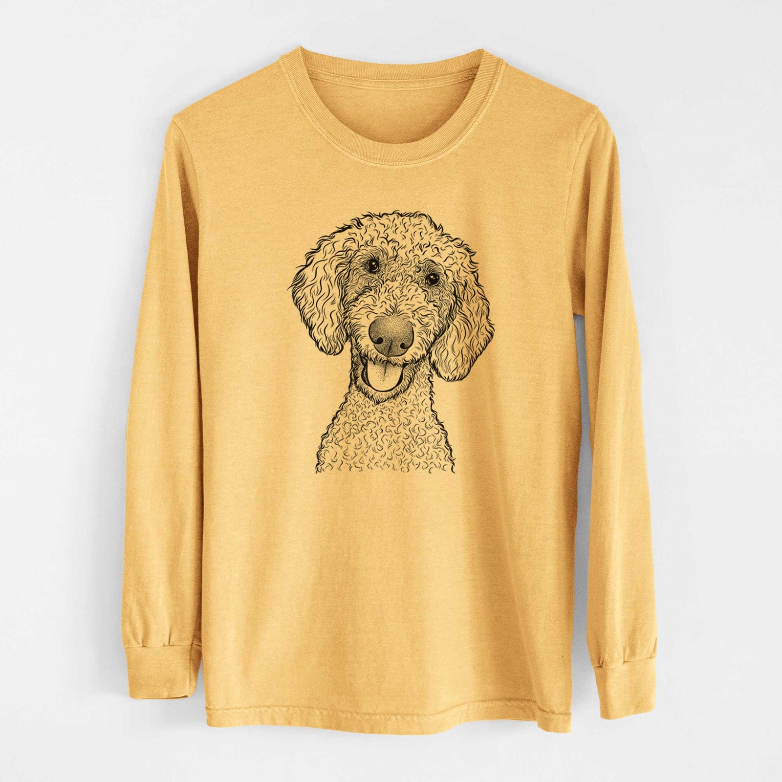 Bare Fenway the Goldendoodle - Heavyweight 100% Cotton Long Sleeve