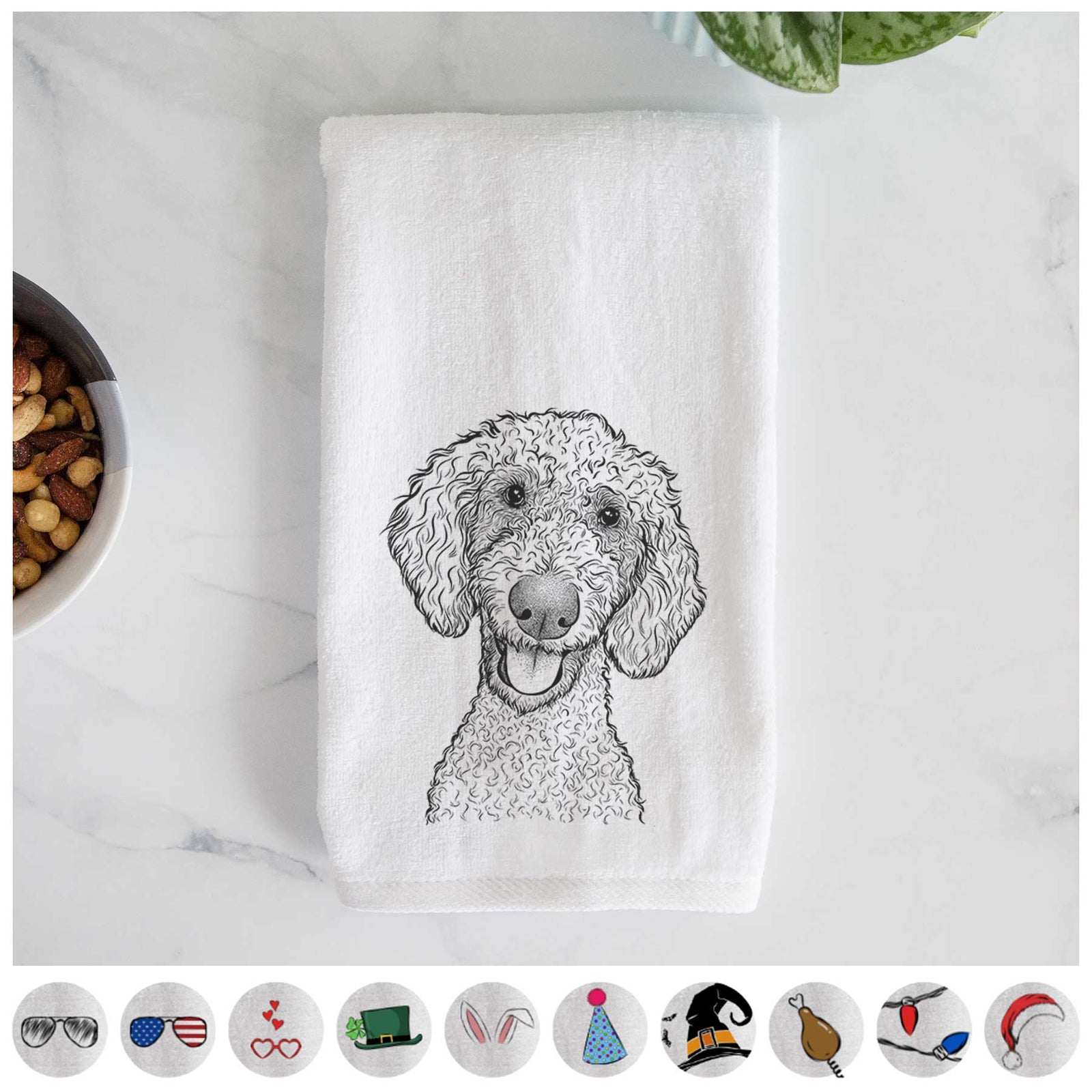 Fenway the Goldendoodle Decorative Hand Towel