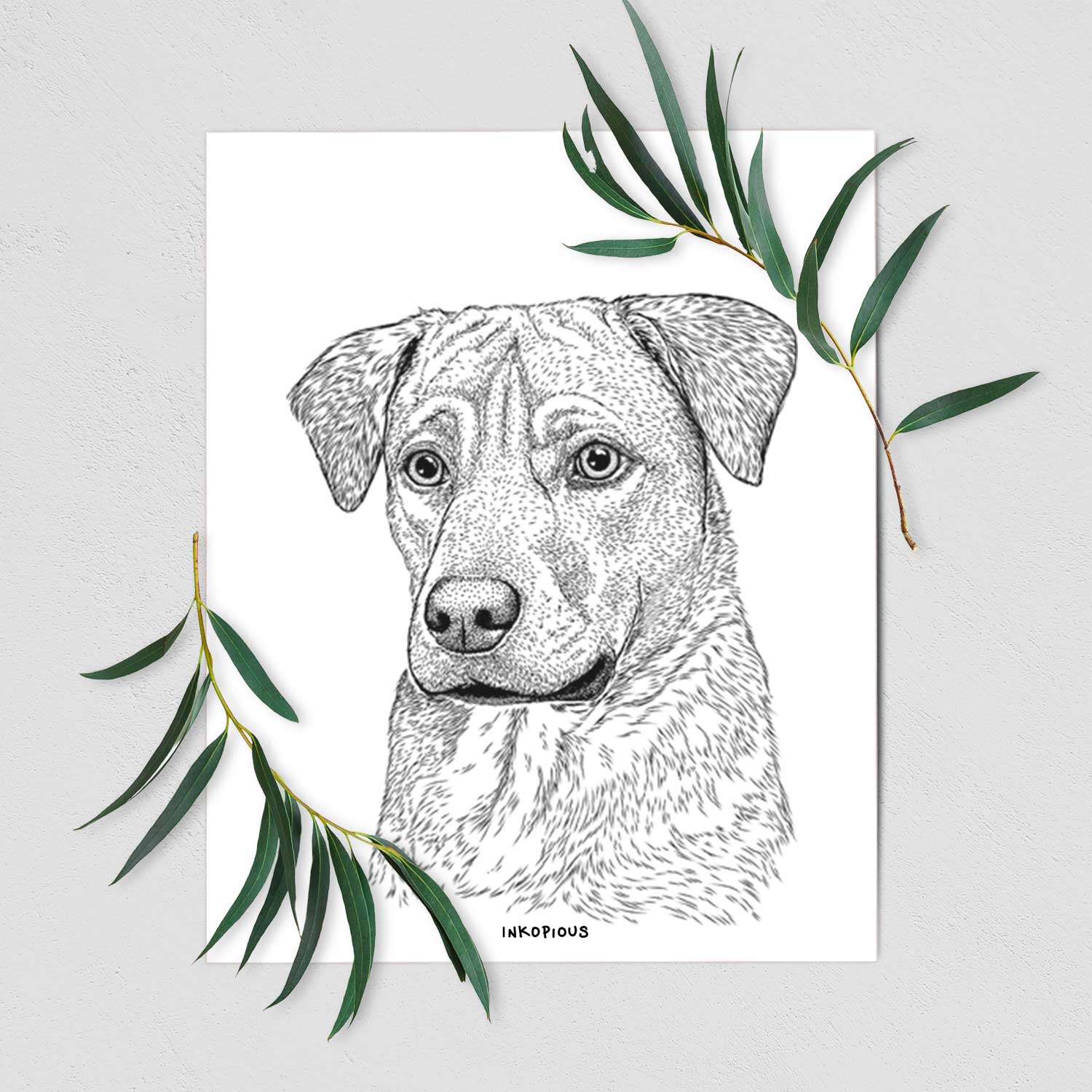 Feta the Mixed Breed Art Print