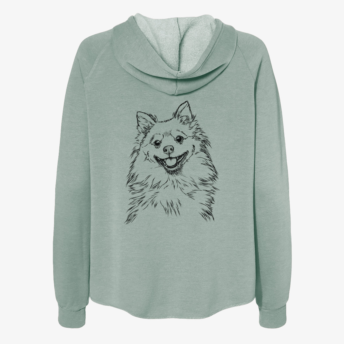 Fibi the Spitz - Women's Cali Wave Zip-Up Sweatshirt