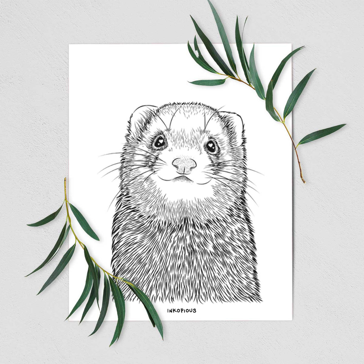 Fig the Ferret Art Print