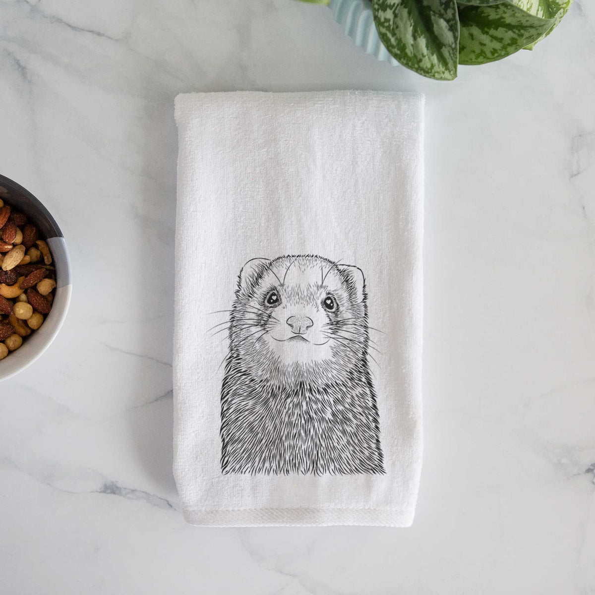 Fig the Ferret Decorative Hand Towel