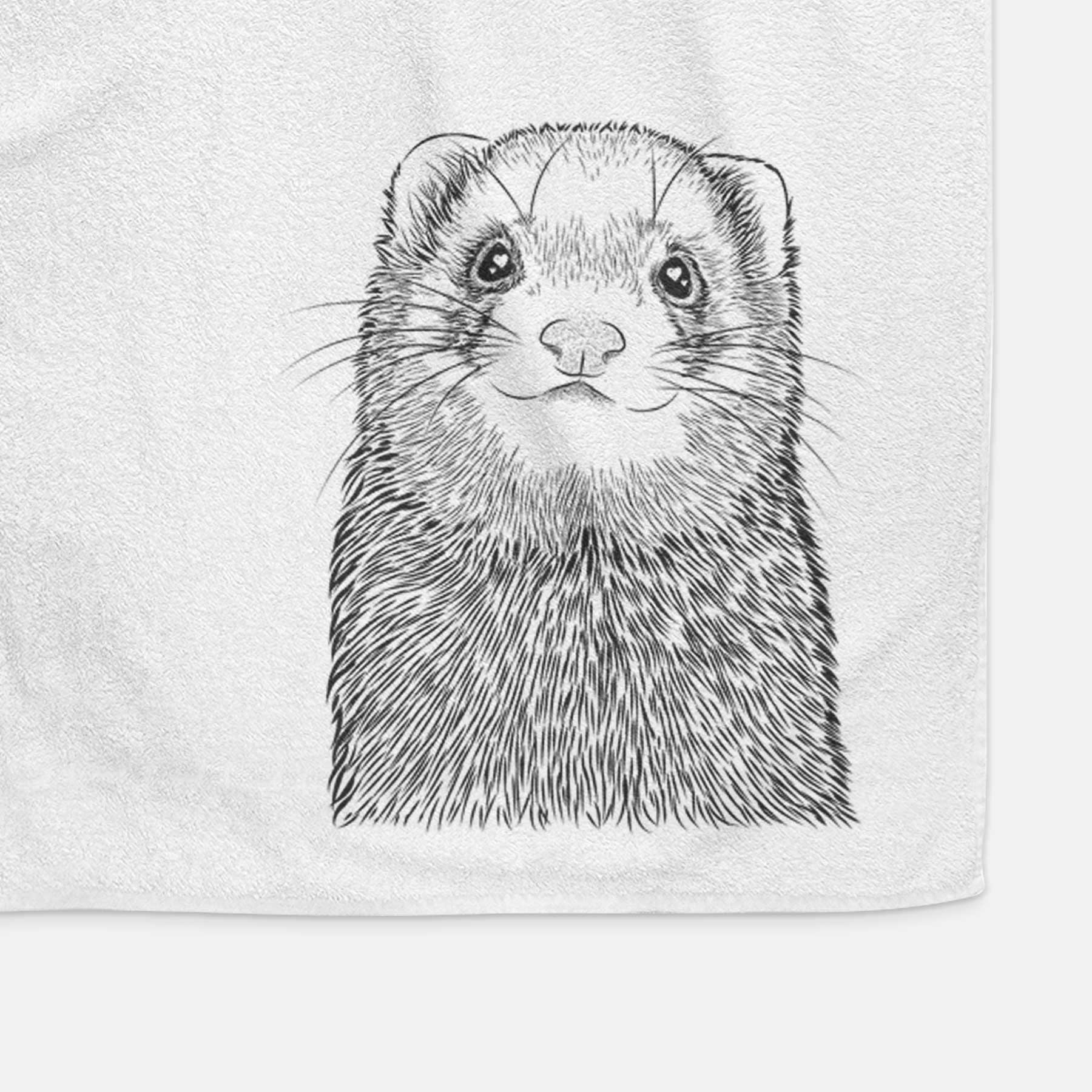 Fig the Ferret Decorative Hand Towel