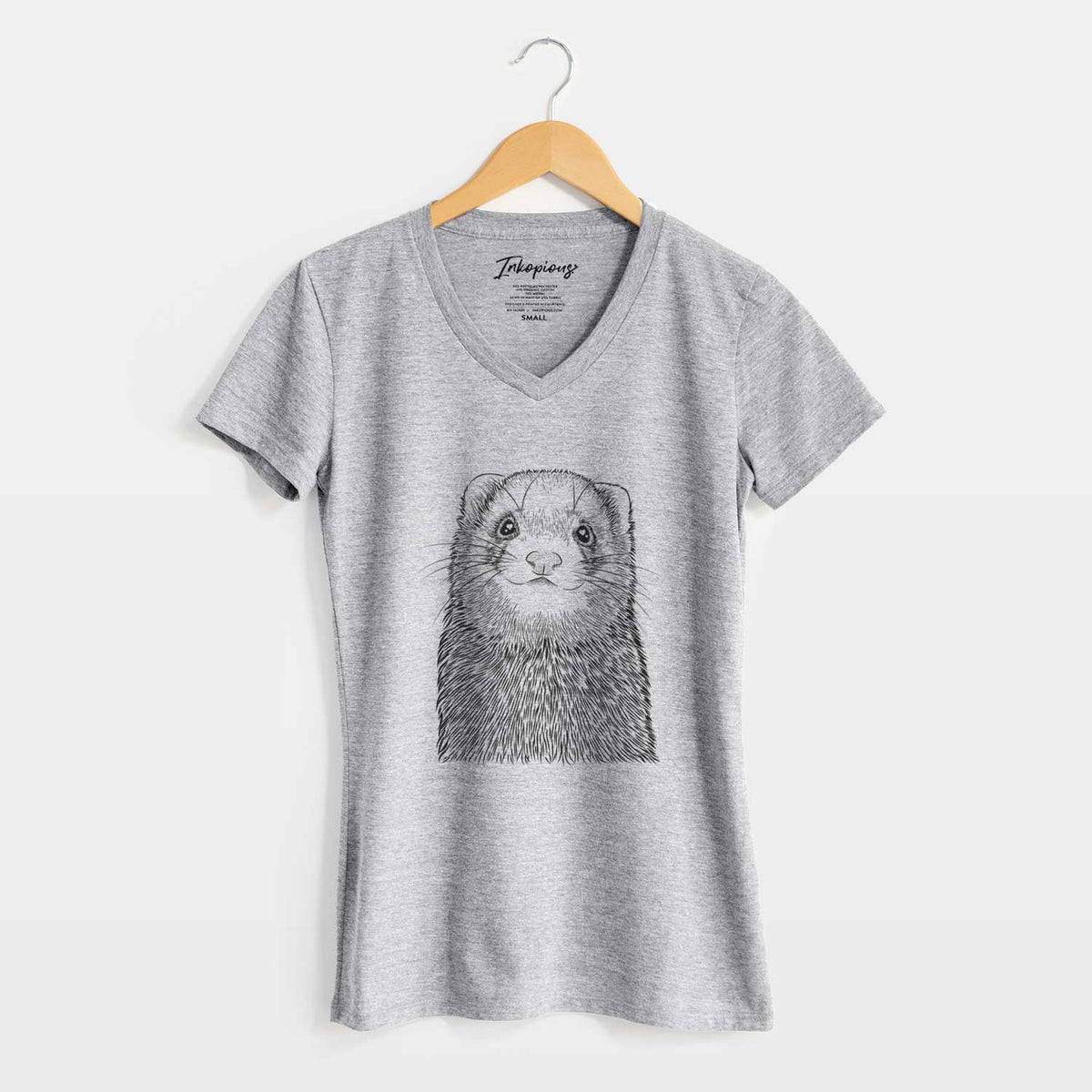 Bare Fig the Ferret - Women's V-neck Shirt