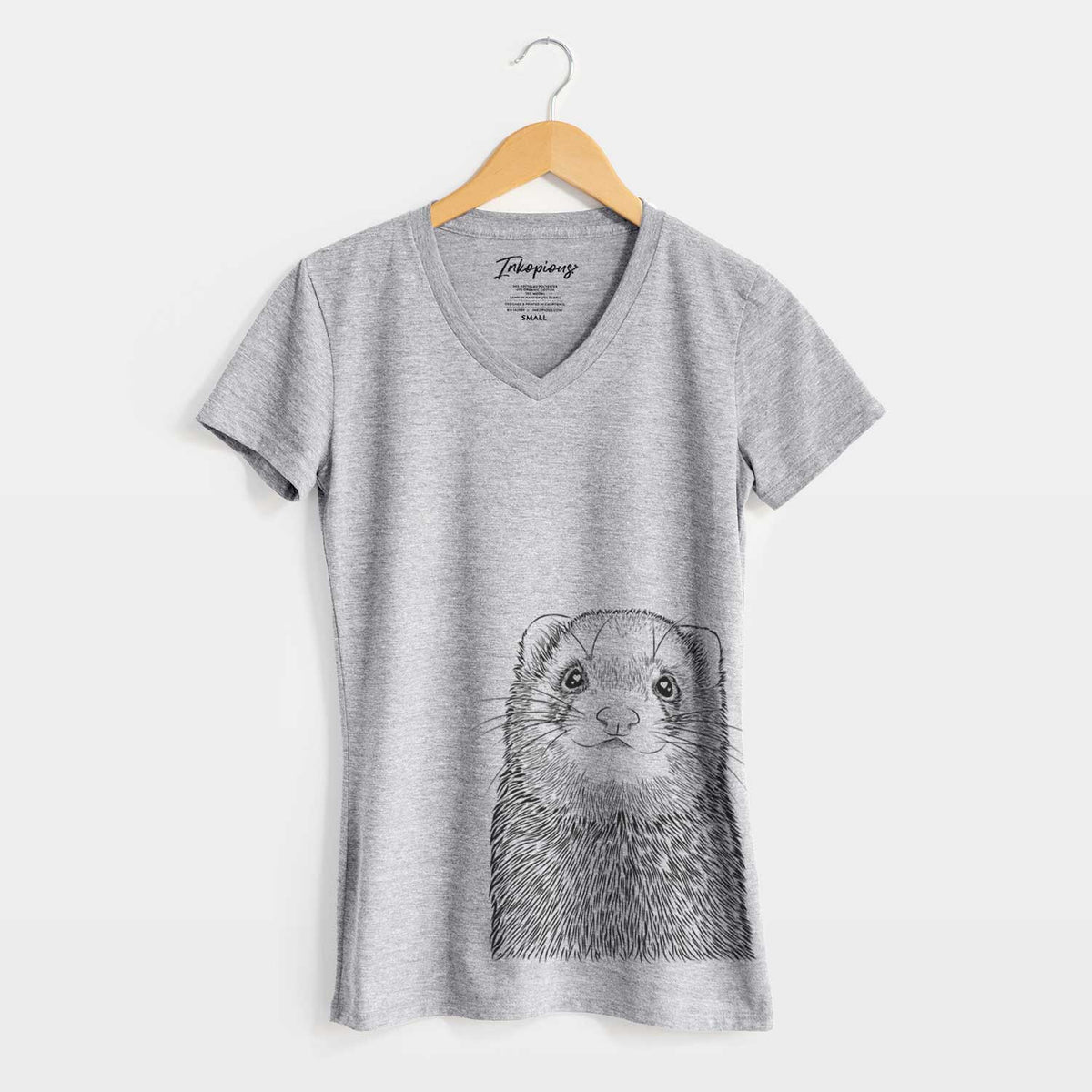 Bare Fig the Ferret - Women's V-neck Shirt