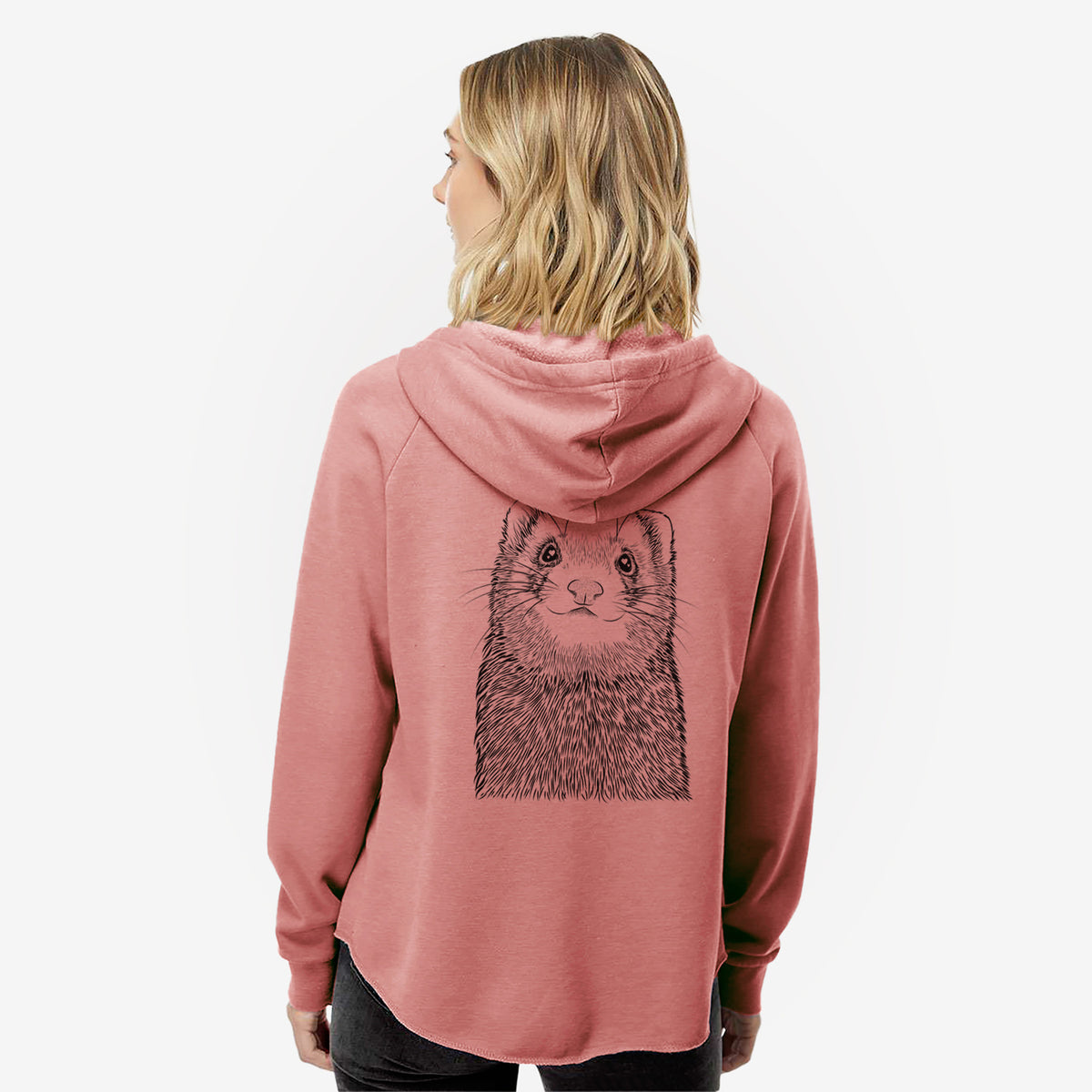 Fig the Ferret - Women's Cali Wave Zip-Up Sweatshirt