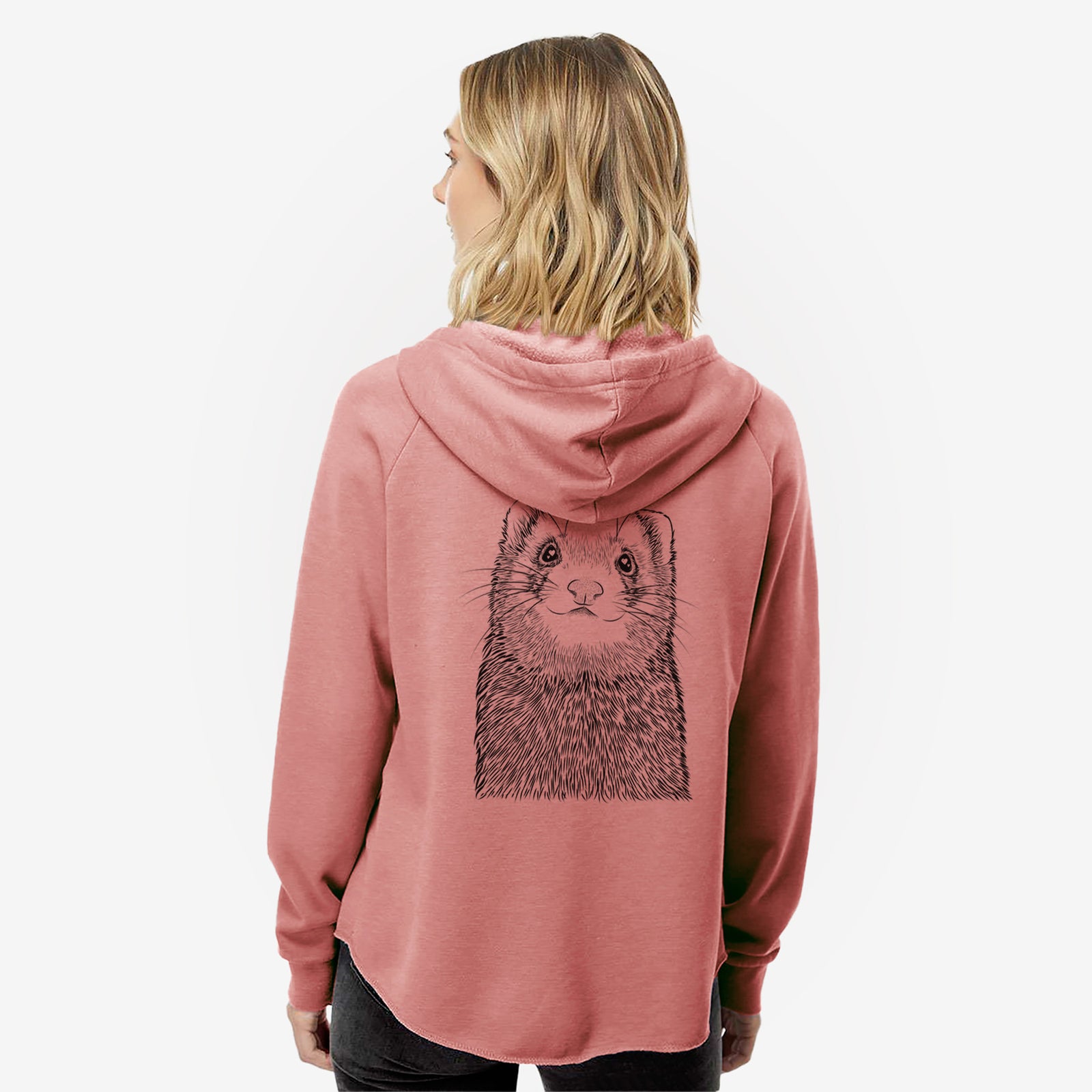 Fig the Ferret - Women's Cali Wave Zip-Up Sweatshirt