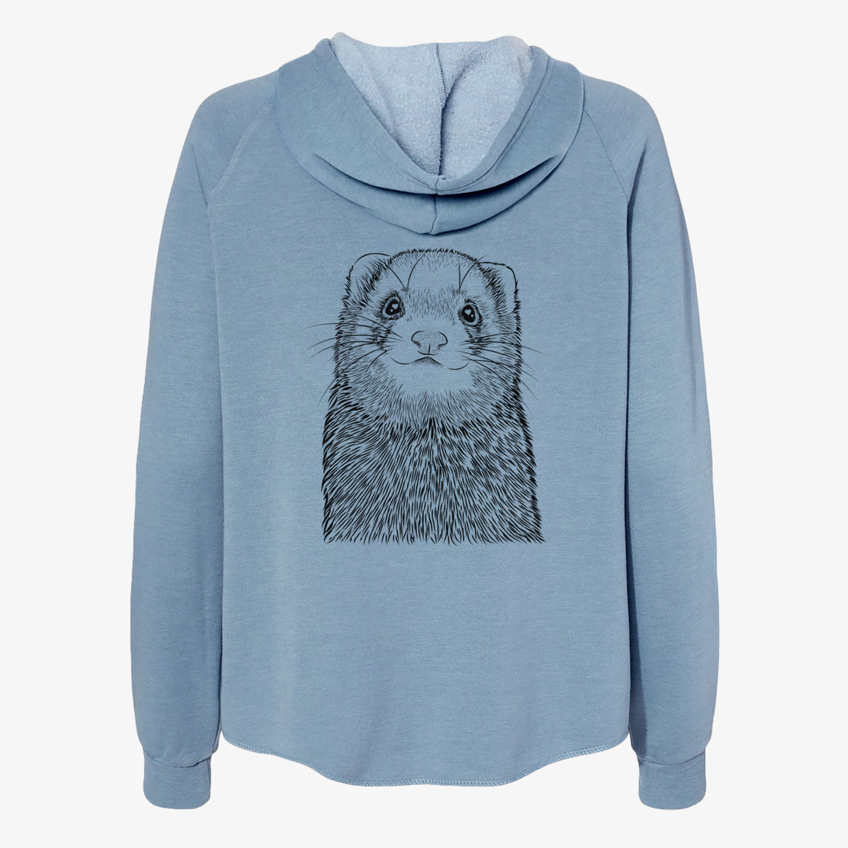 Fig the Ferret - Women's Cali Wave Zip-Up Sweatshirt
