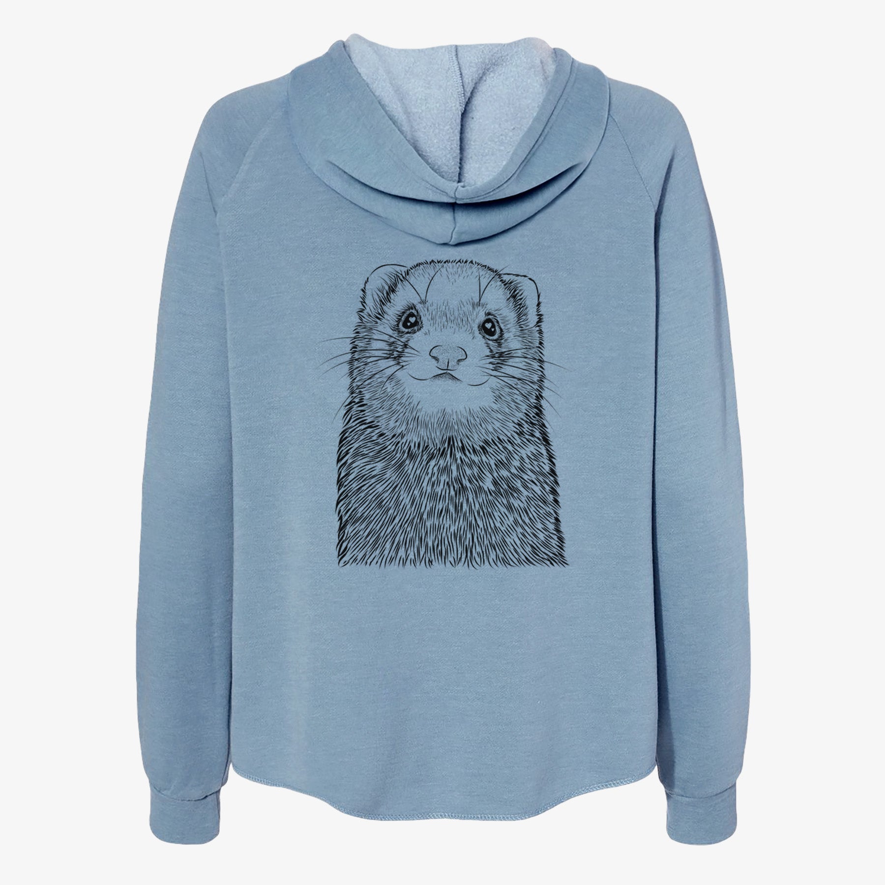 Fig the Ferret - Women's Cali Wave Zip-Up Sweatshirt