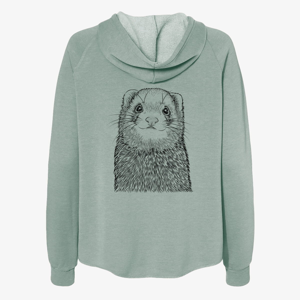 Fig the Ferret - Women's Cali Wave Zip-Up Sweatshirt