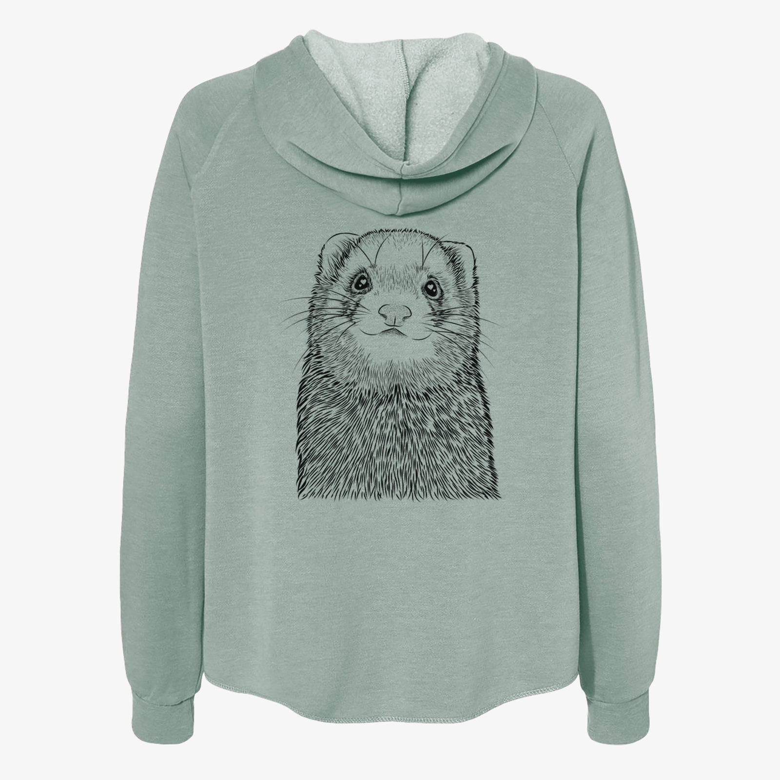 Fig the Ferret - Women's Cali Wave Zip-Up Sweatshirt