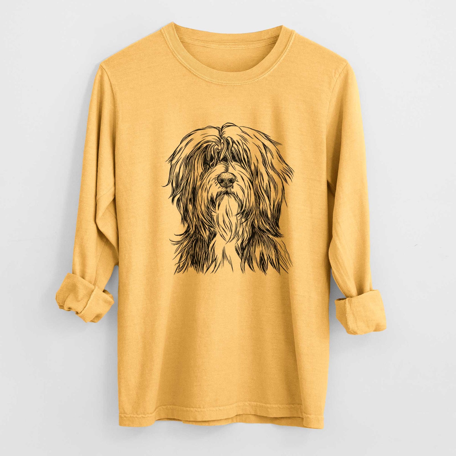 Bare Fiji the Polish Lowland Sheepdog - Heavyweight 100% Cotton Long Sleeve