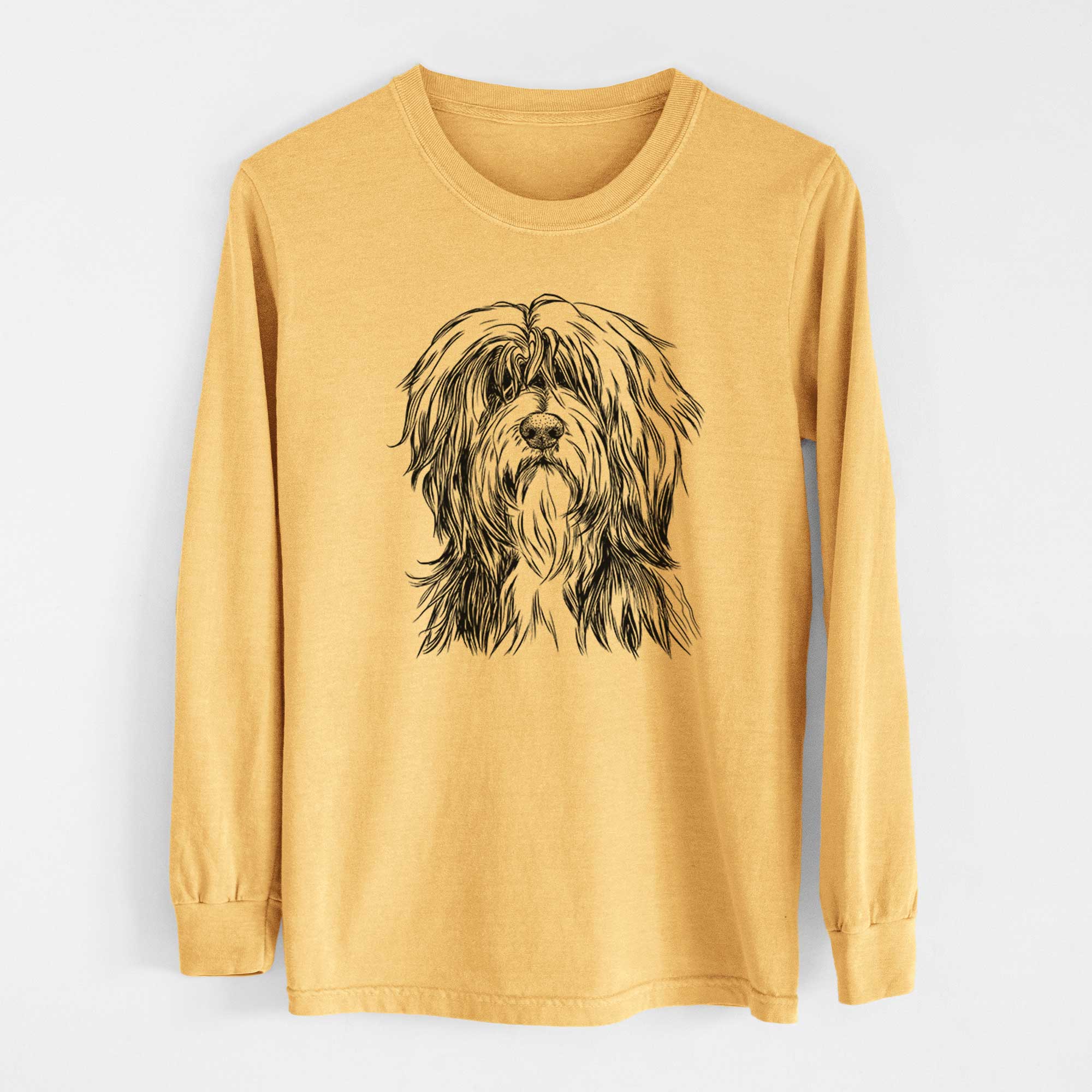 Bare Fiji the Polish Lowland Sheepdog - Heavyweight 100% Cotton Long Sleeve