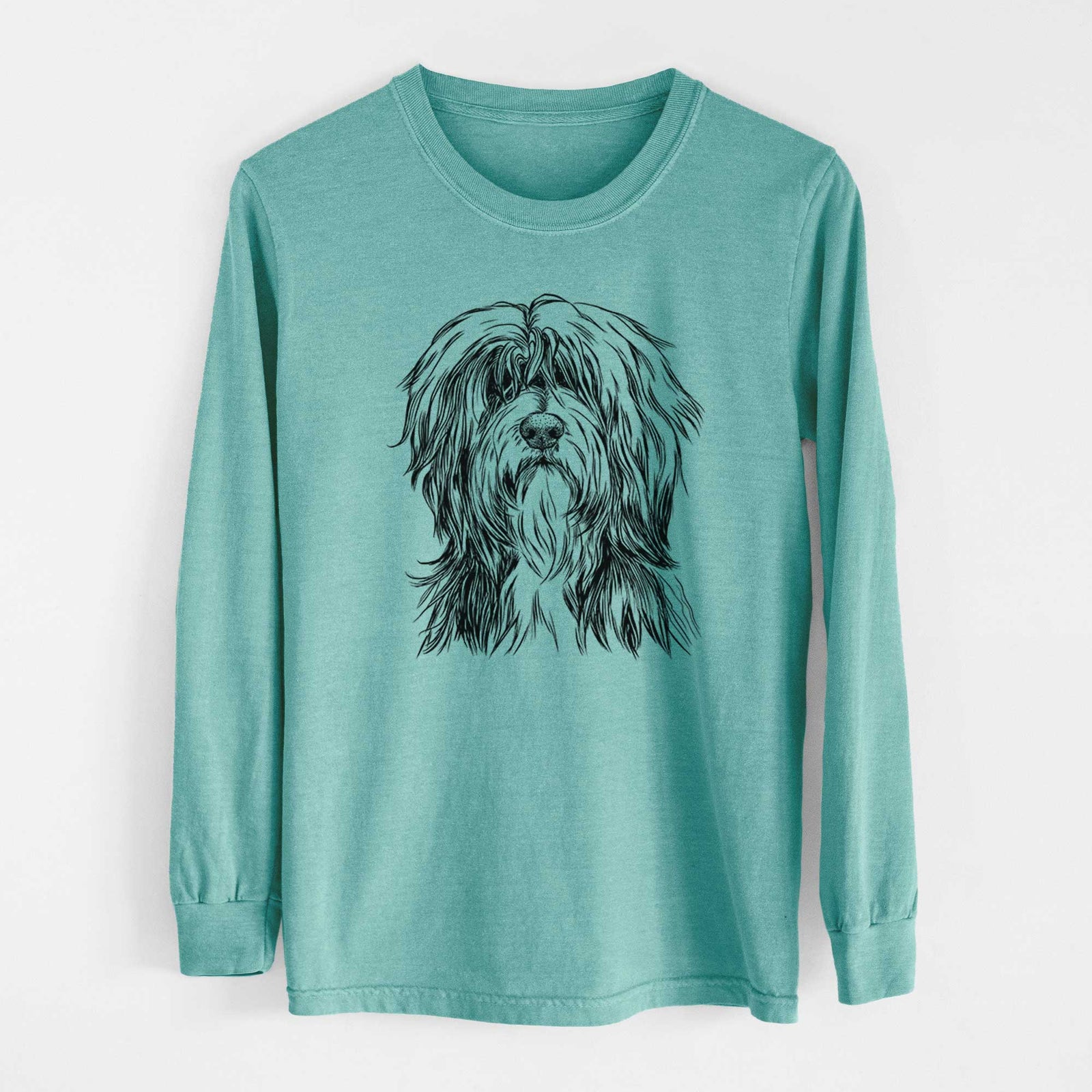 Bare Fiji the Polish Lowland Sheepdog - Heavyweight 100% Cotton Long Sleeve