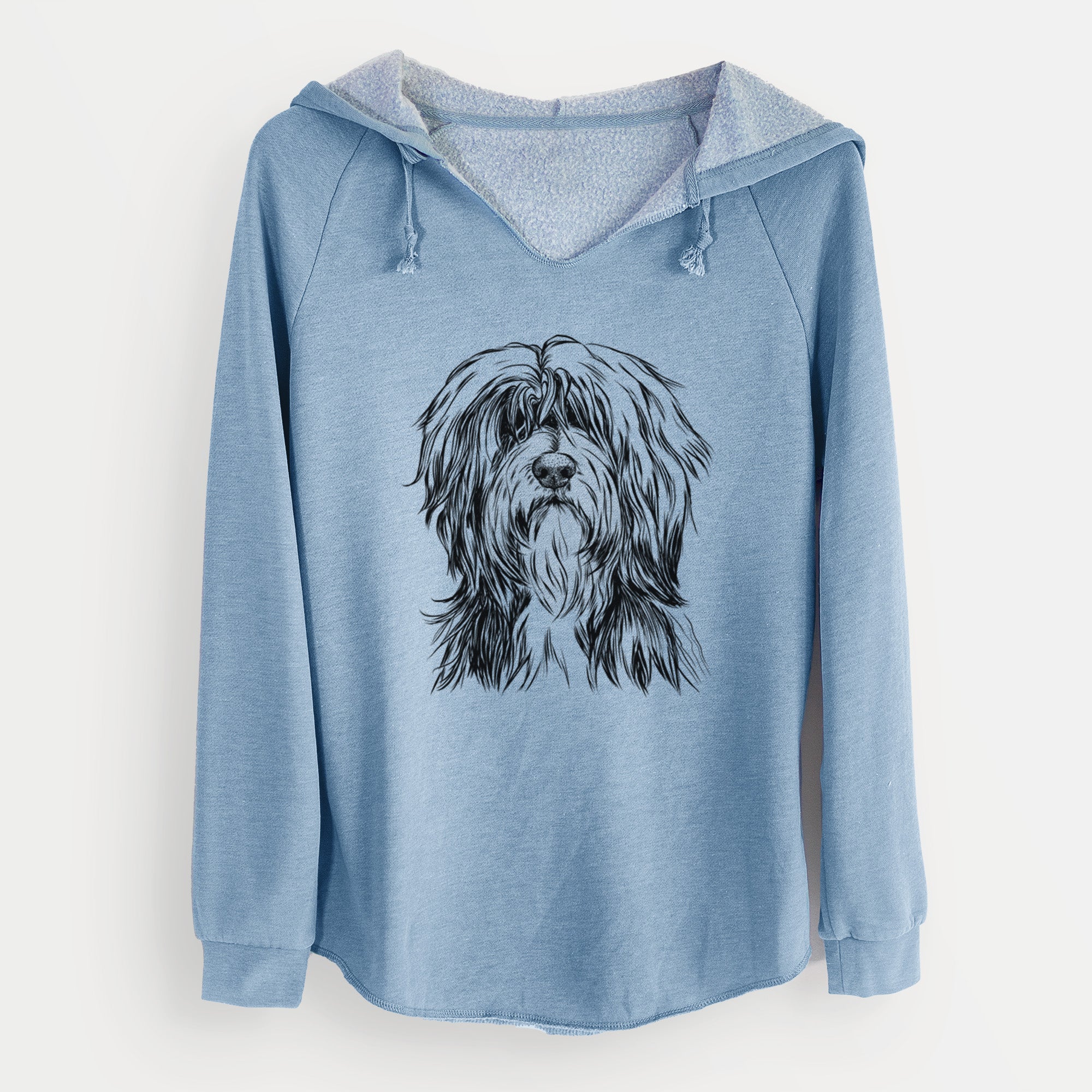 Bare Fiji the Polish Lowland Sheepdog - Cali Wave Hooded Sweatshirt