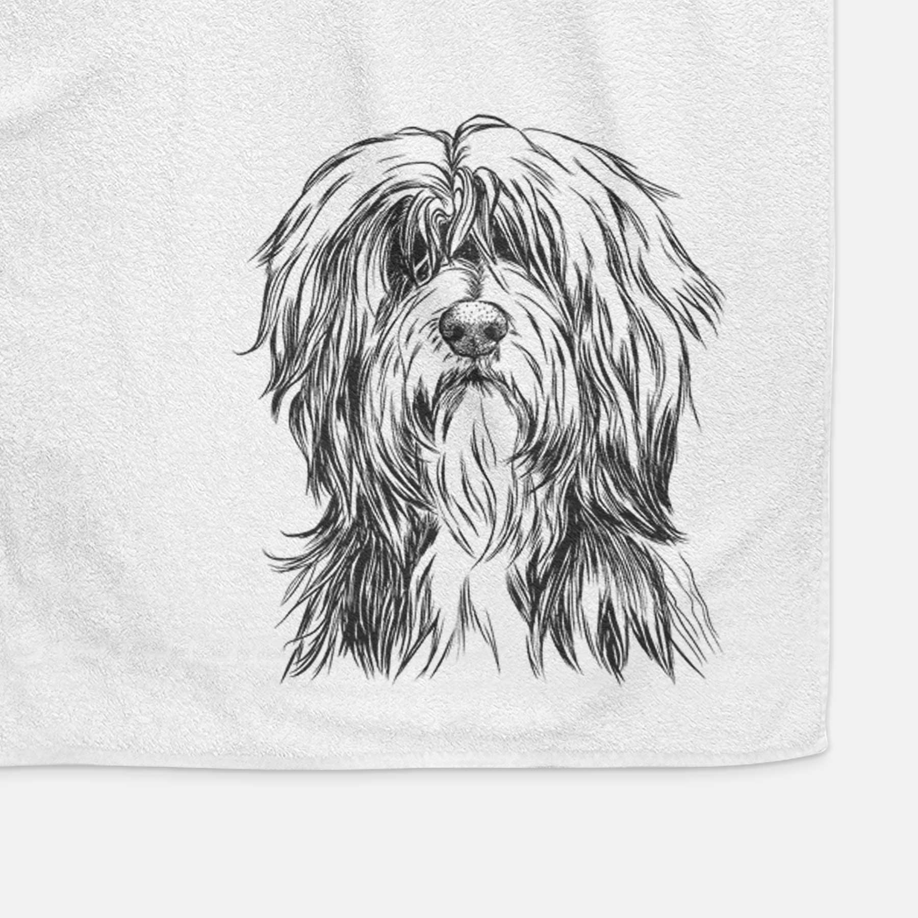 Fiji the Polish Lowland Sheepdog Decorative Hand Towel