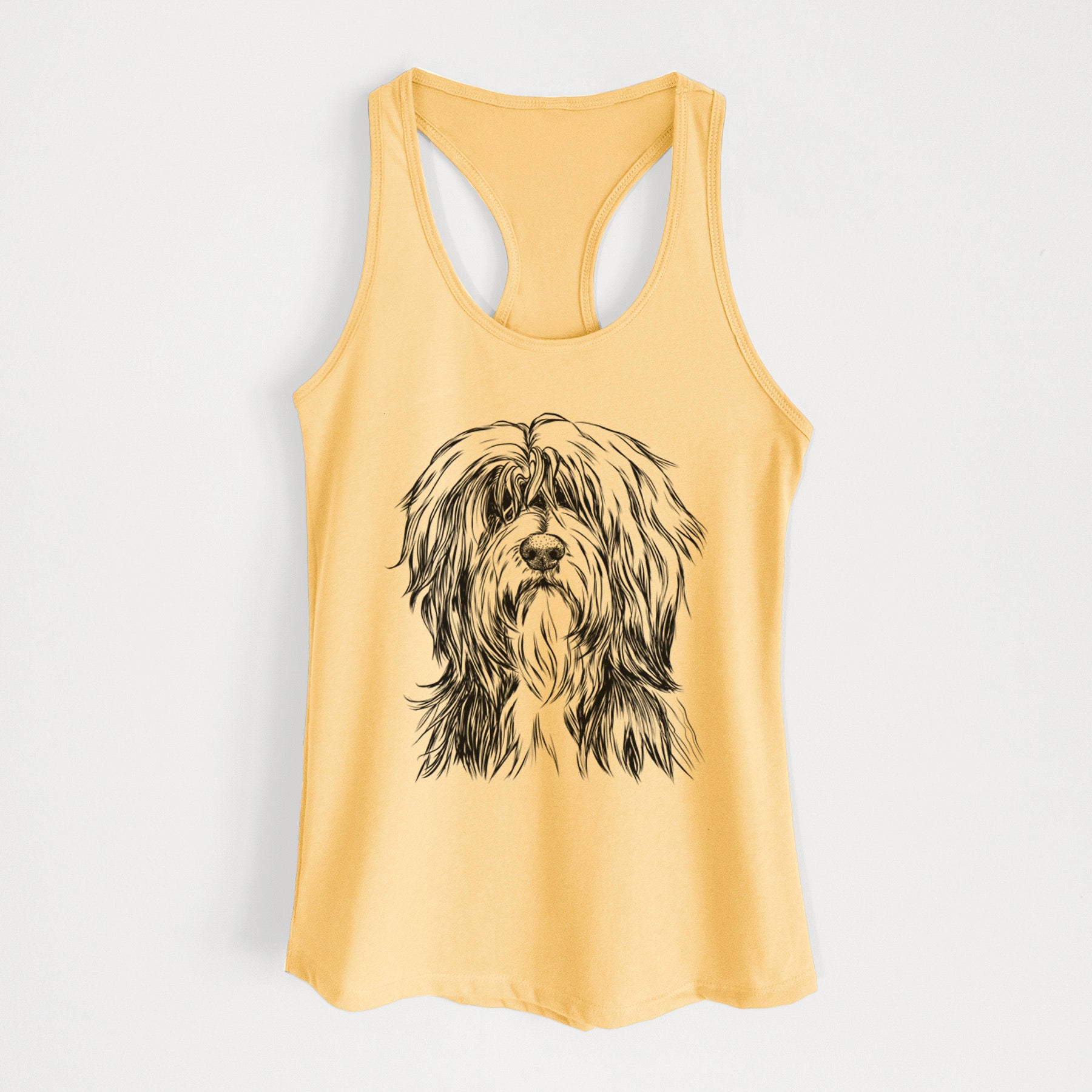 Fiji the Polish Lowland Sheepdog - Women's Racerback Tanktop