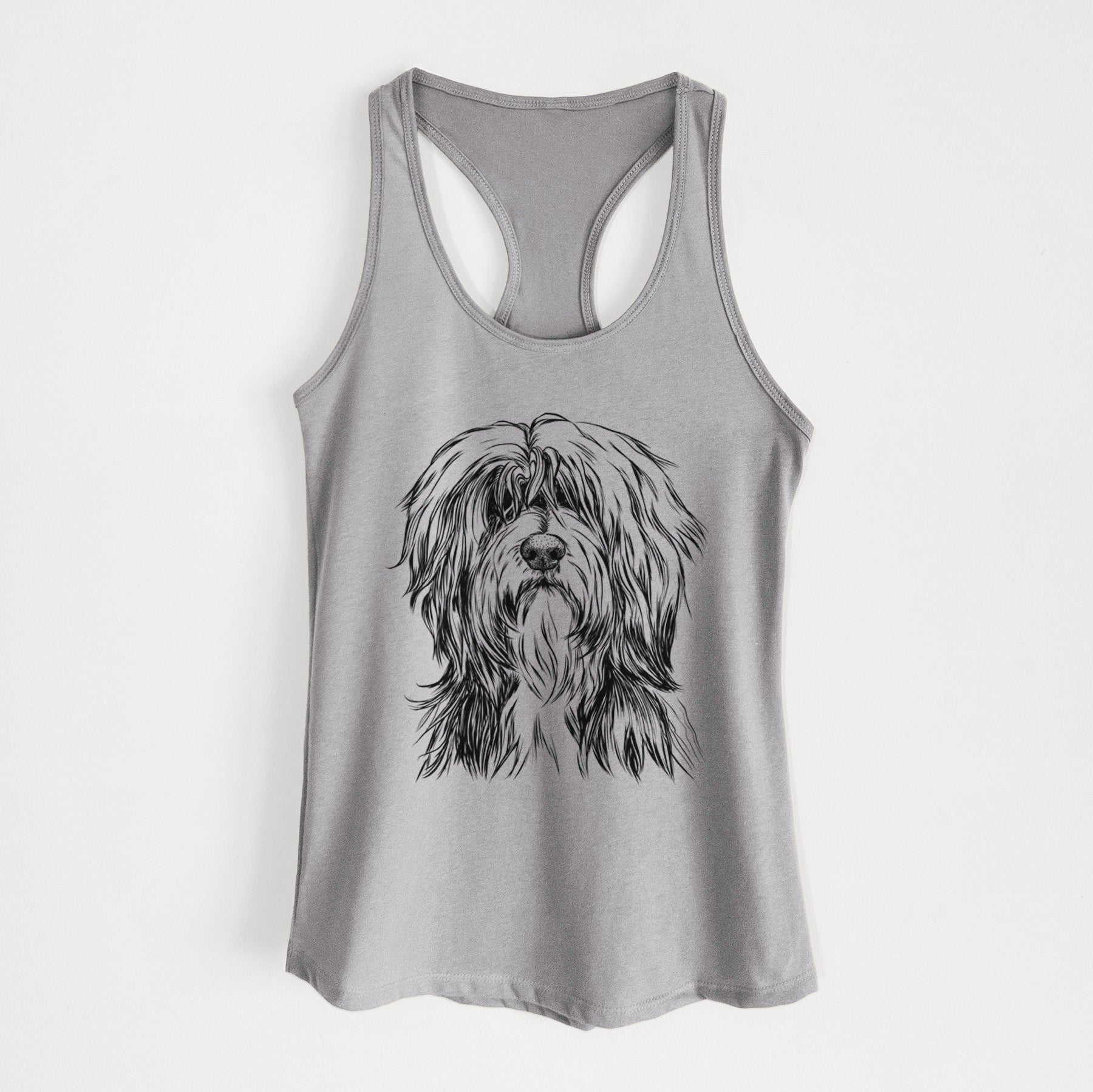 Fiji the Polish Lowland Sheepdog - Women's Racerback Tanktop