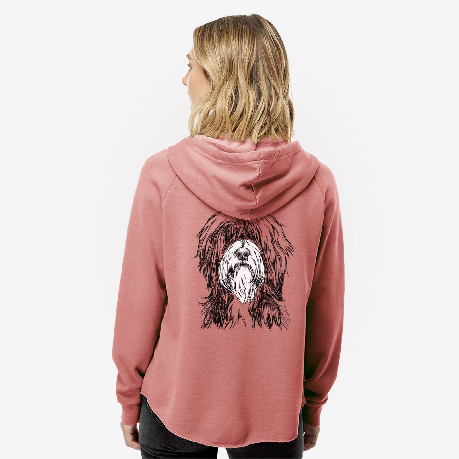 Fiji the Polish Lowland Sheepdog - Women's Cali Wave Zip-Up Sweatshirt