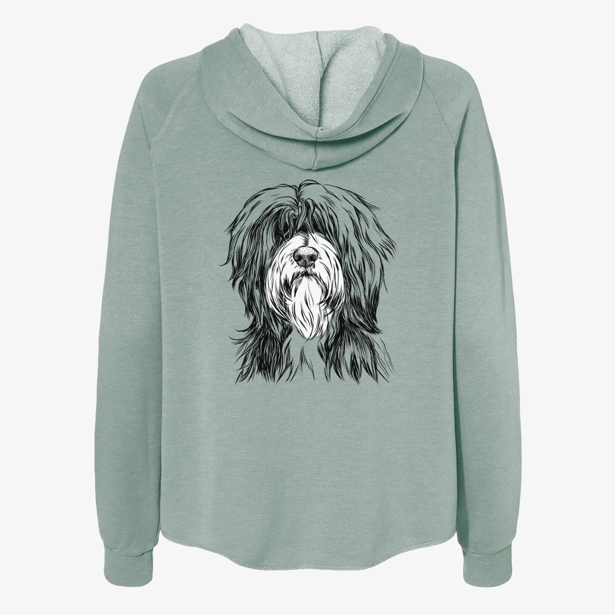 Fiji the Polish Lowland Sheepdog - Women's Cali Wave Zip-Up Sweatshirt