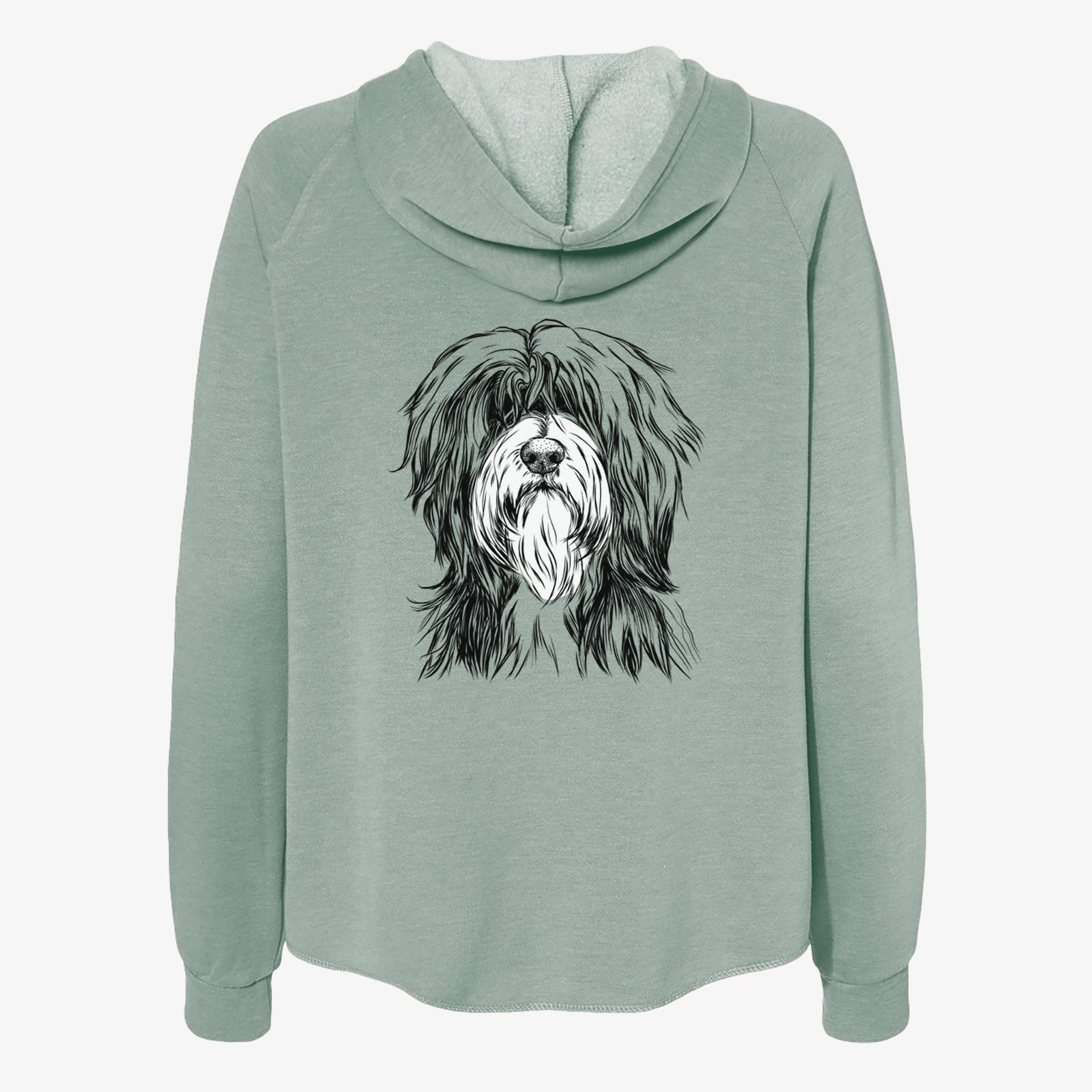Fiji the Polish Lowland Sheepdog - Women's Cali Wave Zip-Up Sweatshirt