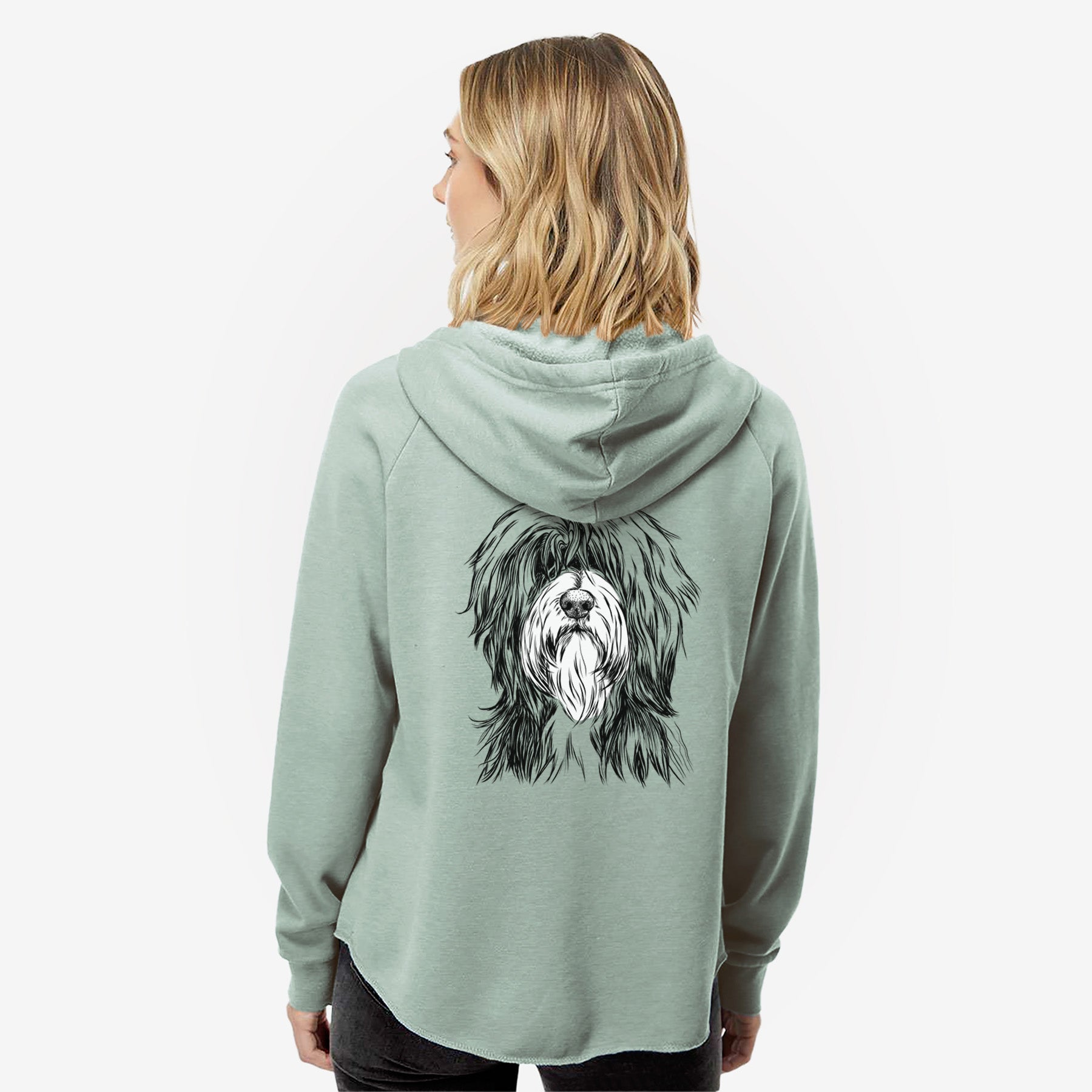 Fiji the Polish Lowland Sheepdog - Women's Cali Wave Zip-Up Sweatshirt