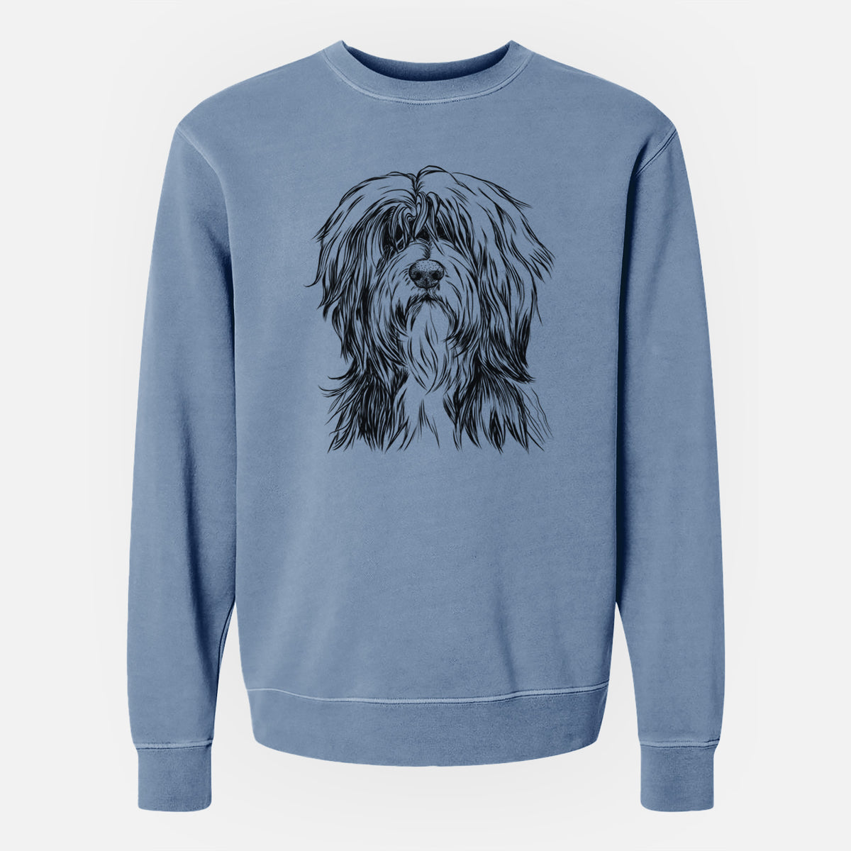 Bare Fiji the Polish Lowland Sheepdog - Unisex Pigment Dyed Crew Sweatshirt