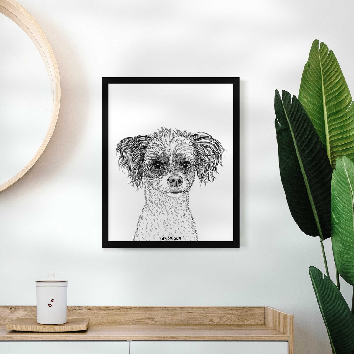 Finley Beth the Papillon Mix Art Print