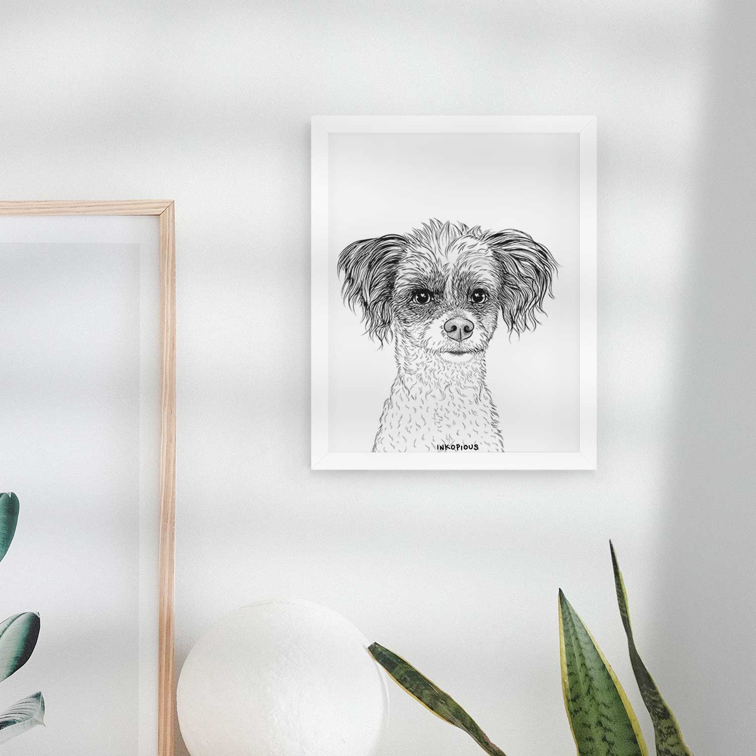 Finley Beth the Papillon Mix Art Print