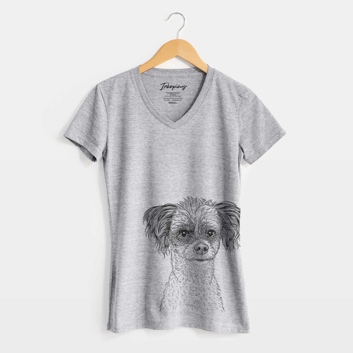 Bare Finley Beth the Papillon Mix - Women's V-neck Shirt