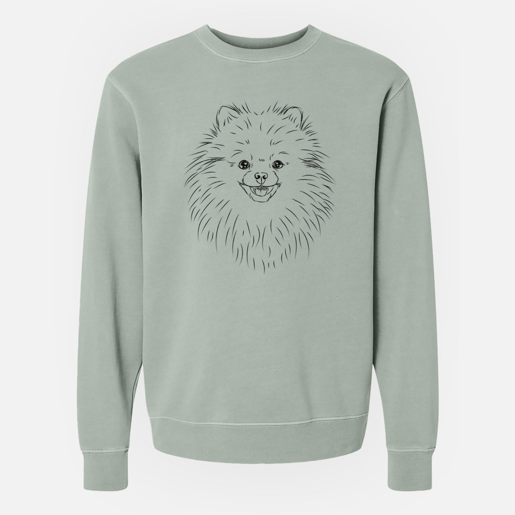 Bare Finn the Pomeranian - Unisex Pigment Dyed Crew Sweatshirt