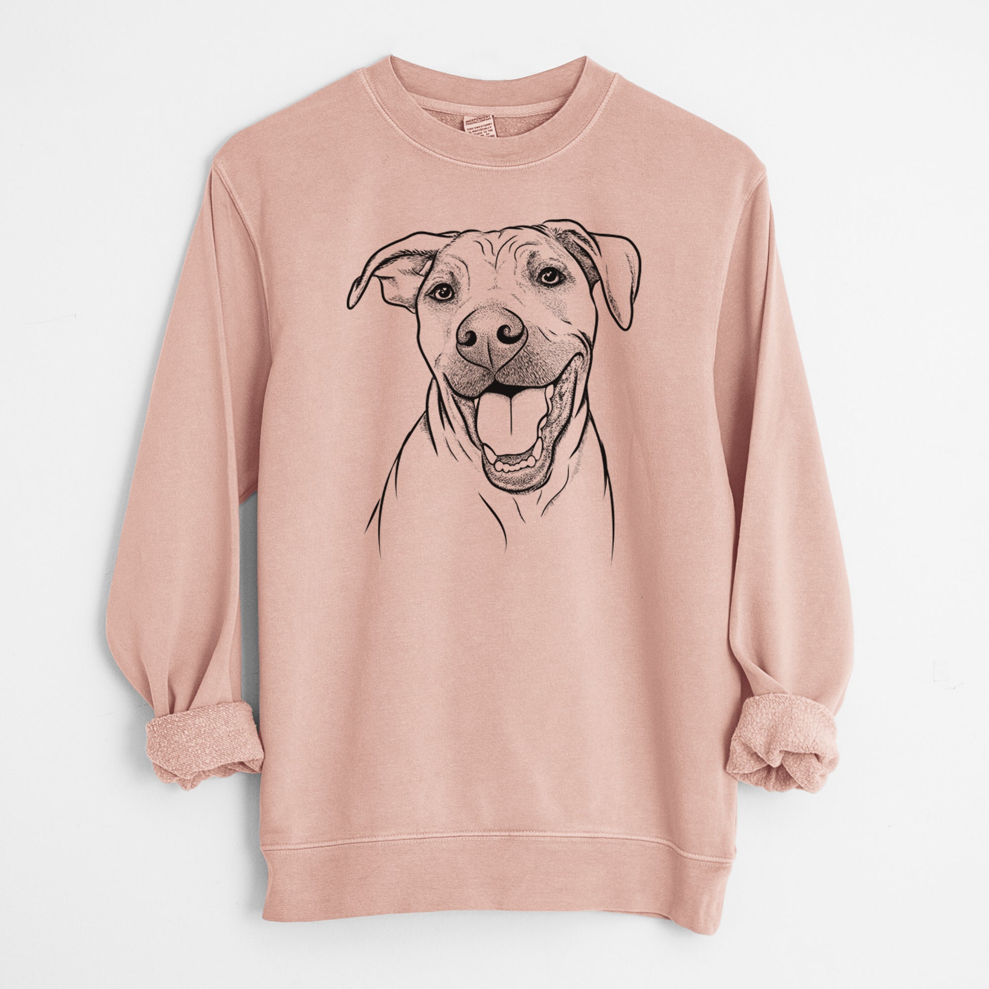 Bare Finn the Hound Mix - Unisex Pigment Dyed Crew Sweatshirt