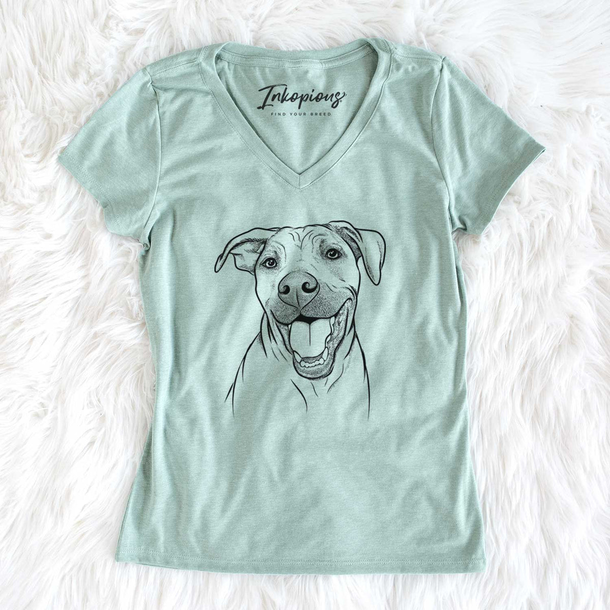 Bare Finn the Hound Mix - Women's V-neck Shirt