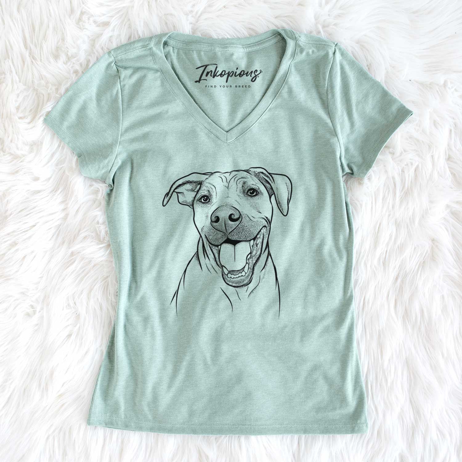 Bare Finn the Hound Mix - Women's V-neck Shirt