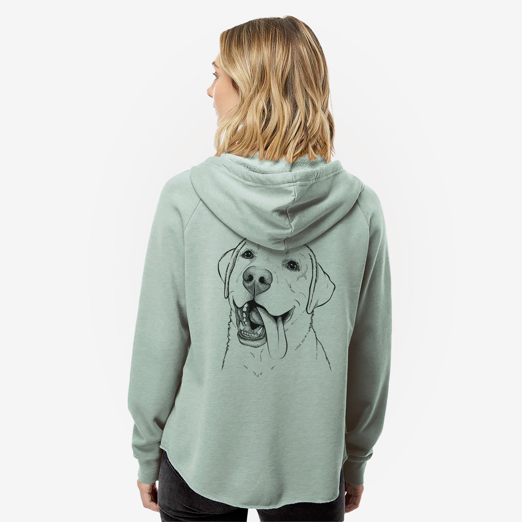 Finn the Labrador Retriever - Women's Cali Wave Zip-Up Sweatshirt