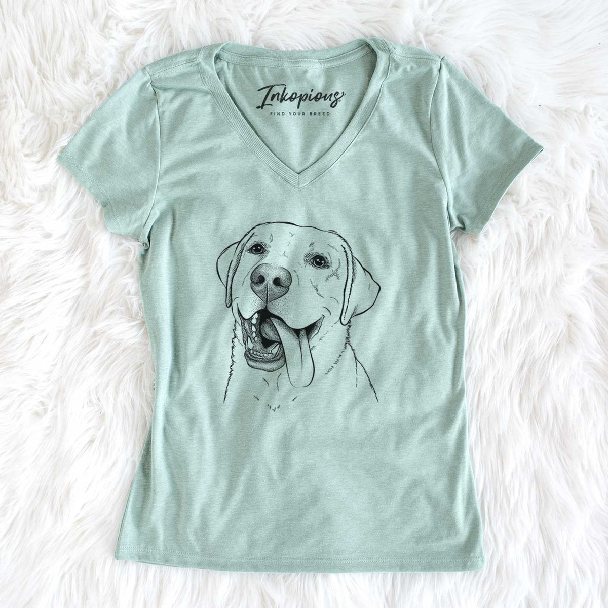 Bare Finn the Labrador Retriever - Women&#39;s V-neck Shirt