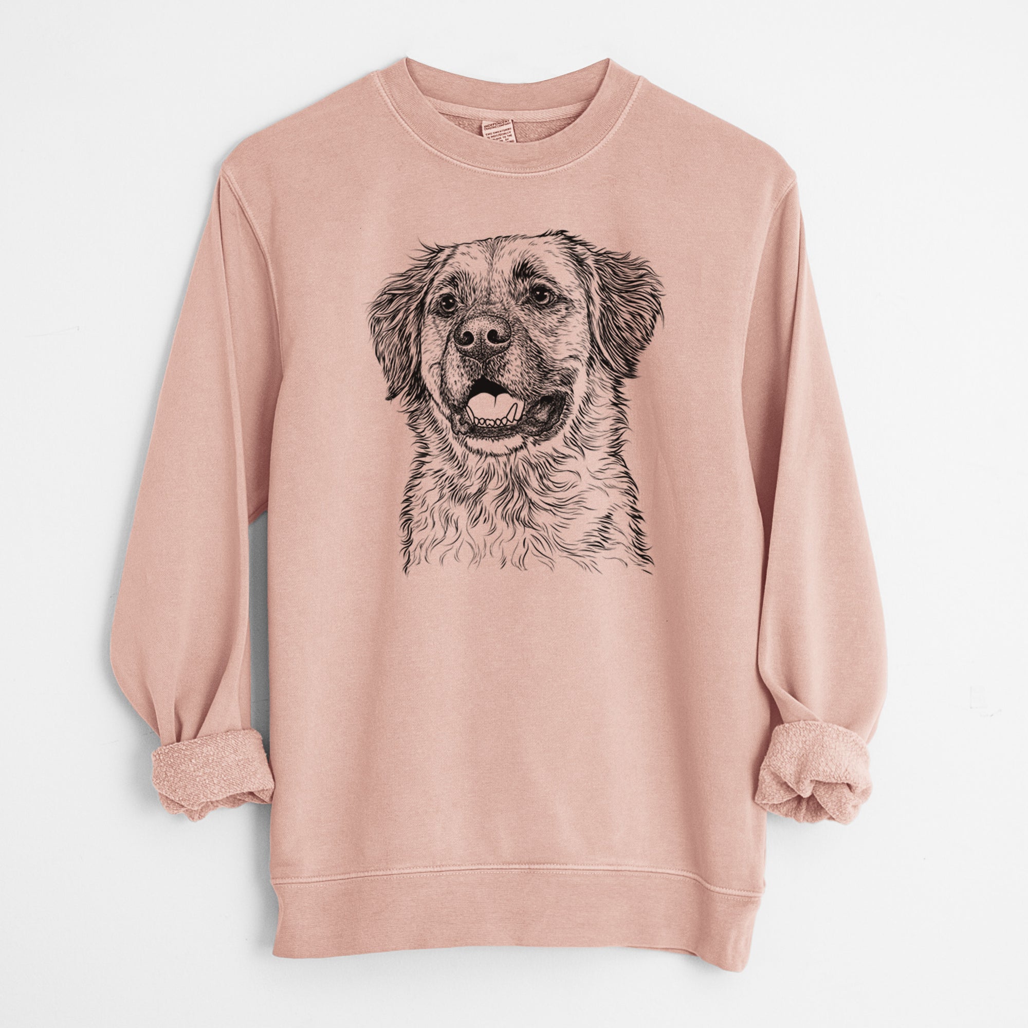 Bare Finn the Mixed Breed - Unisex Pigment Dyed Crew Sweatshirt