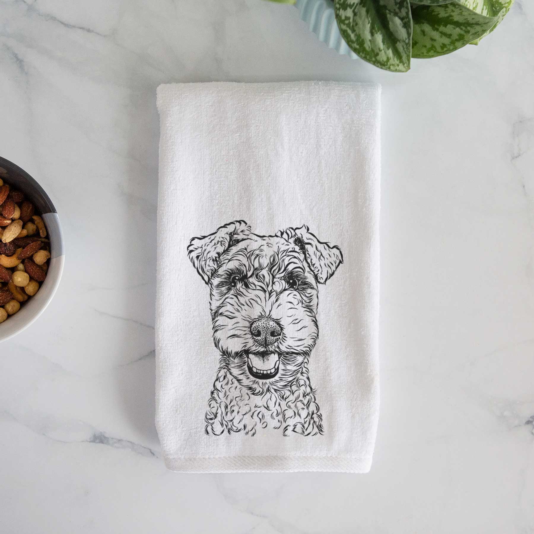 Fintan the Irish Troodle Decorative Hand Towel