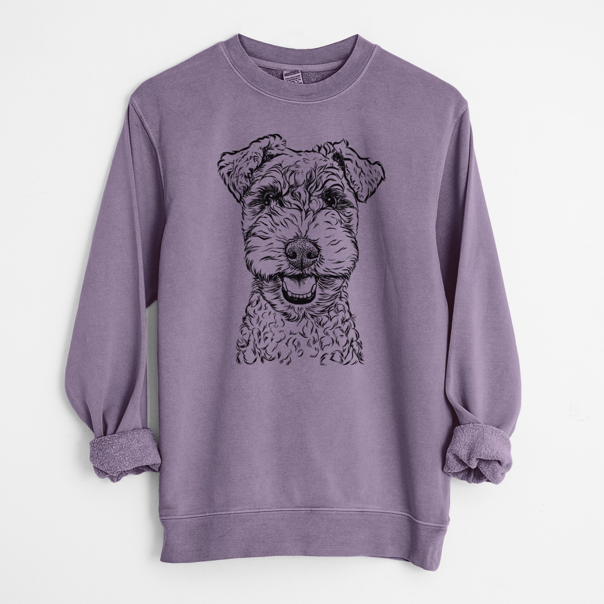 Bare Fintan the Irish Troodle - Unisex Pigment Dyed Crew Sweatshirt