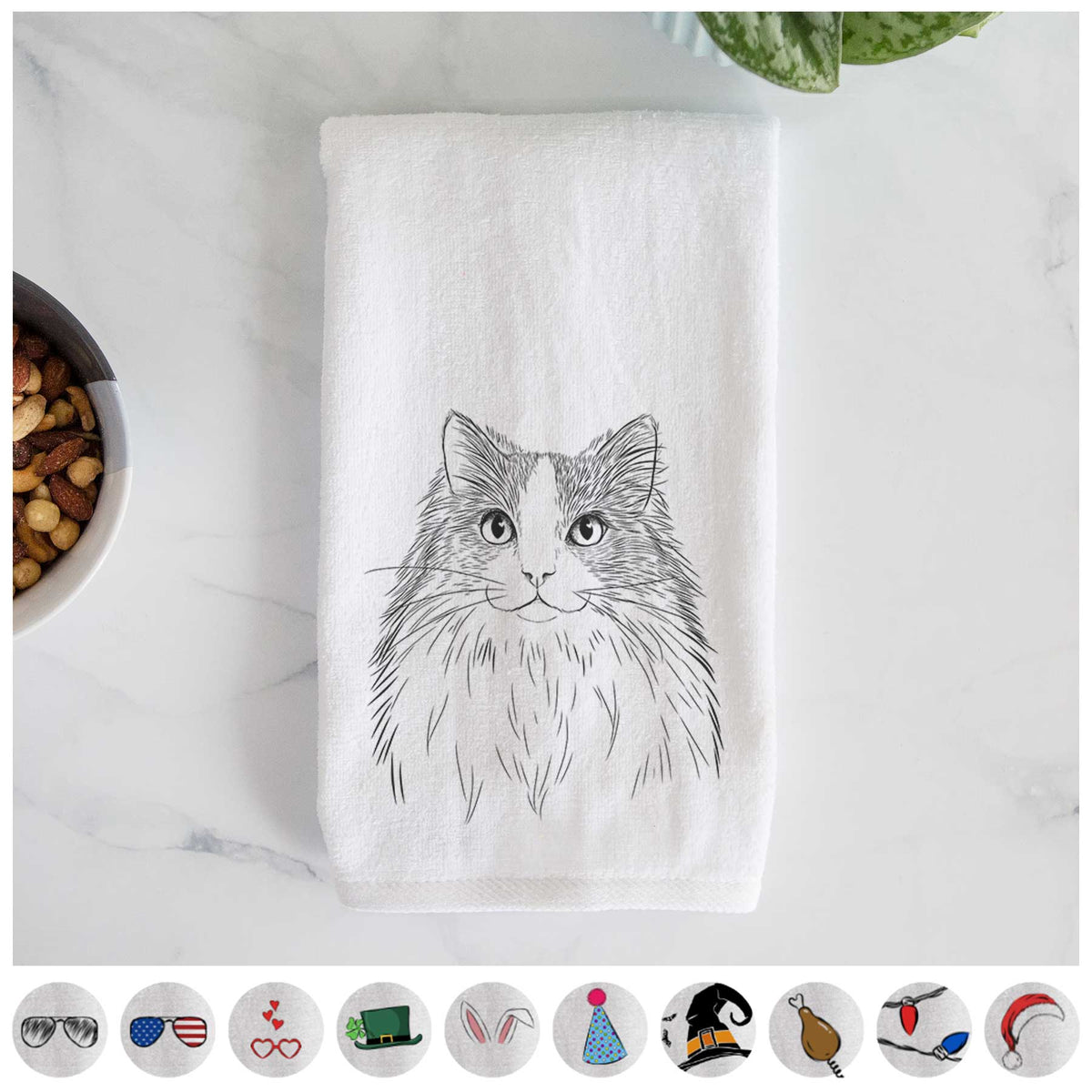 Fiona the Ragdoll Cat Decorative Hand Towel