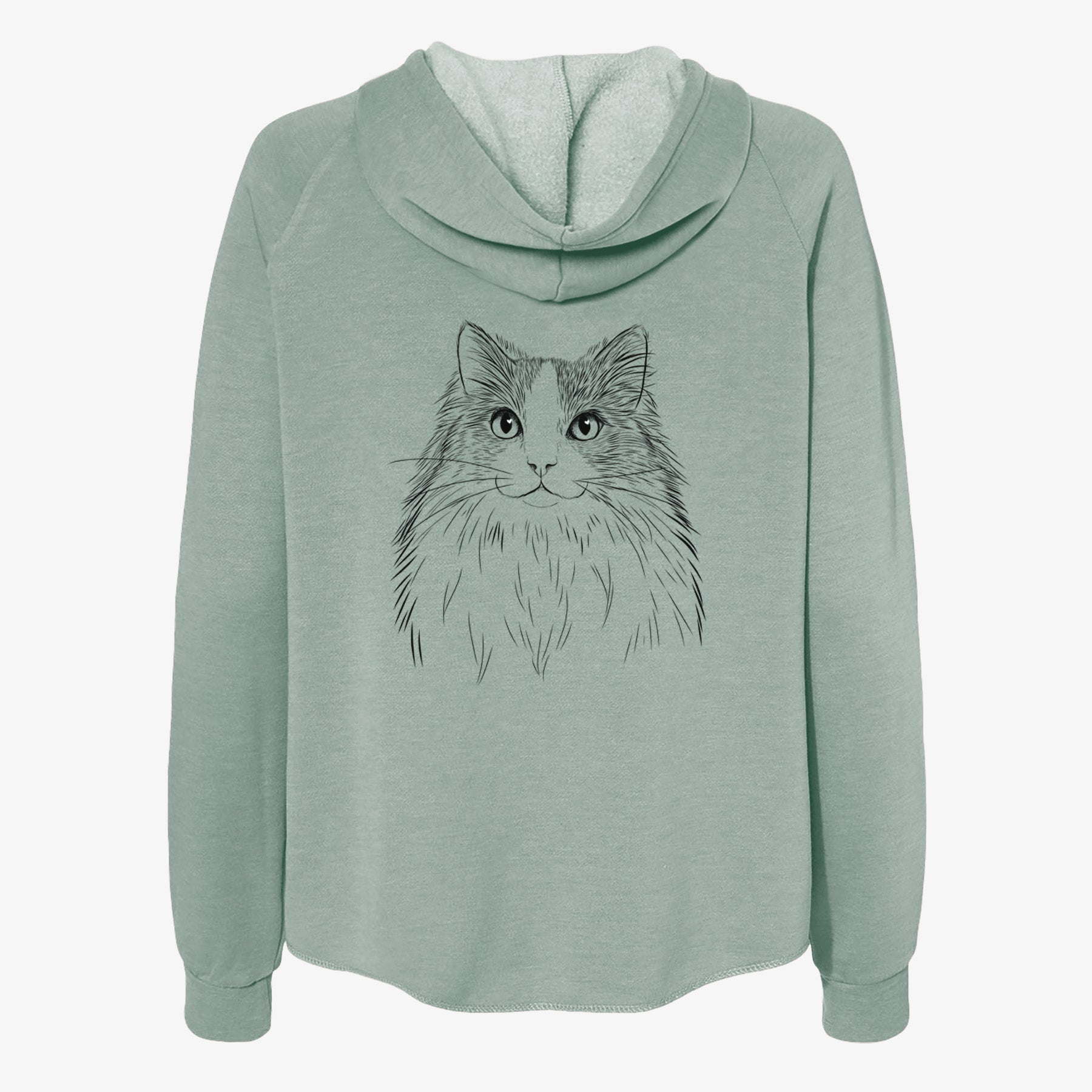 Fiona the Ragdoll Cat - Women's Cali Wave Zip-Up Sweatshirt