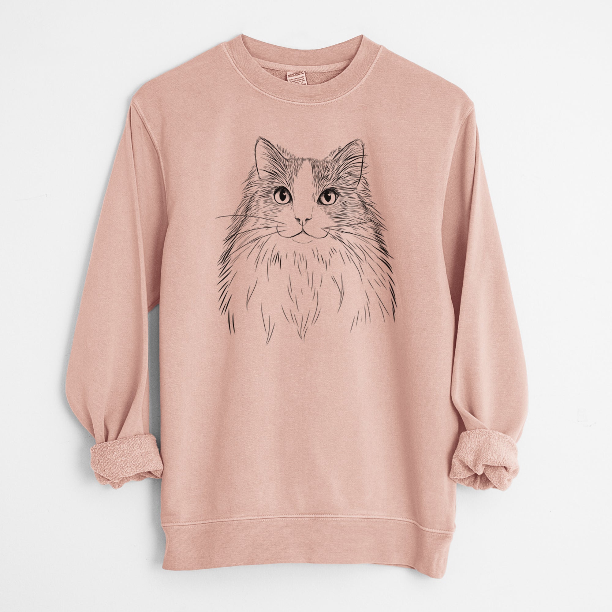 Bare Fiona the Ragdoll Cat - Unisex Pigment Dyed Crew Sweatshirt