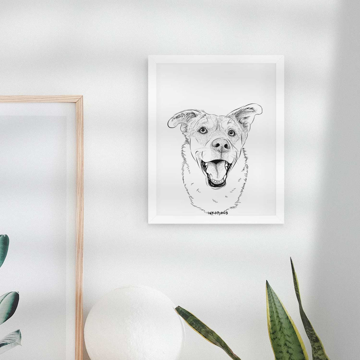 Fira the Saint Bernard Husky Mix Art Print