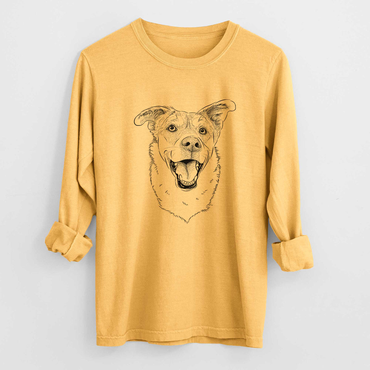 Bare Fira the Saint Bernard Husky Mix - Heavyweight 100% Cotton Long Sleeve