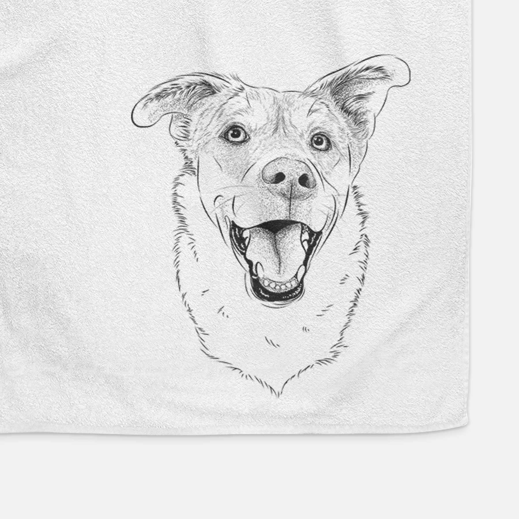 Fira the Saint Bernard Husky Mix Decorative Hand Towel