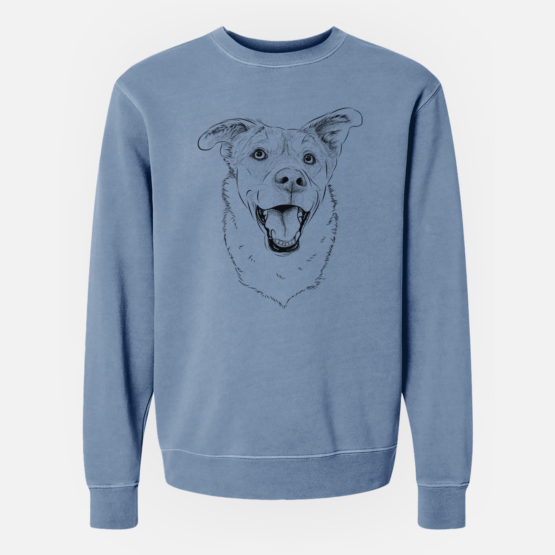 Bare Fira the Saint Bernard Husky Mix - Unisex Pigment Dyed Crew Sweatshirt