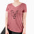 Bare Fira the Saint Bernard Husky Mix - Women's V-neck Shirt