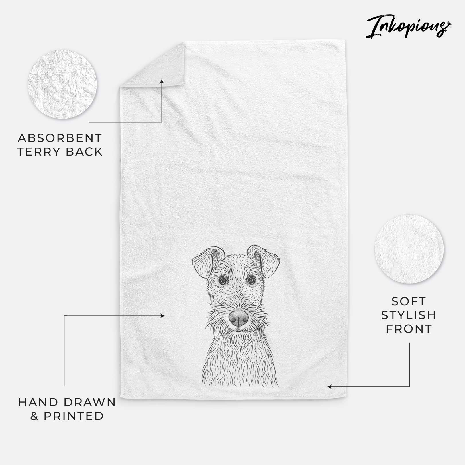 Fitz the Wire Fox Terrier Decorative Hand Towel