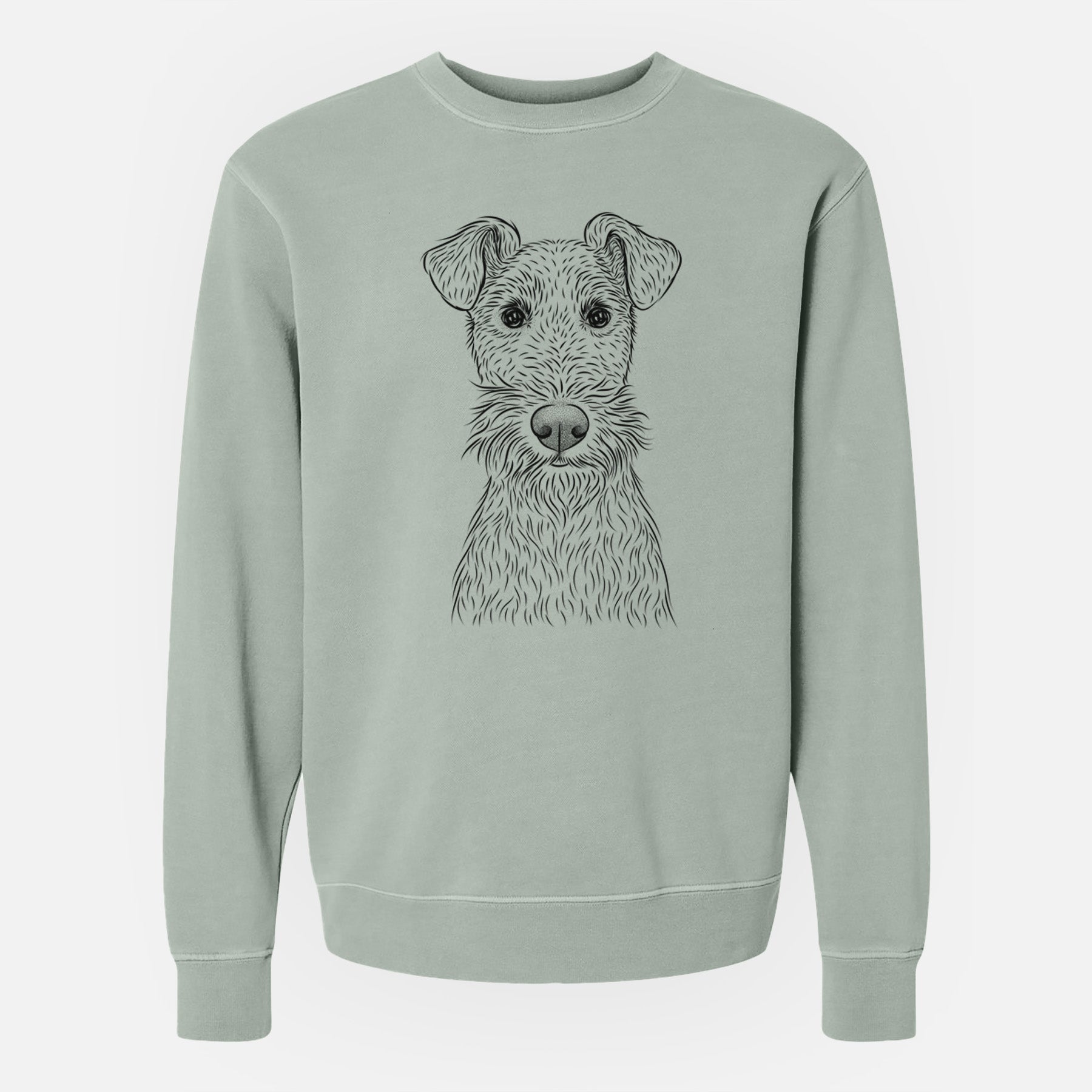 Bare Fitz the Wire Fox Terrier - Unisex Pigment Dyed Crew Sweatshirt