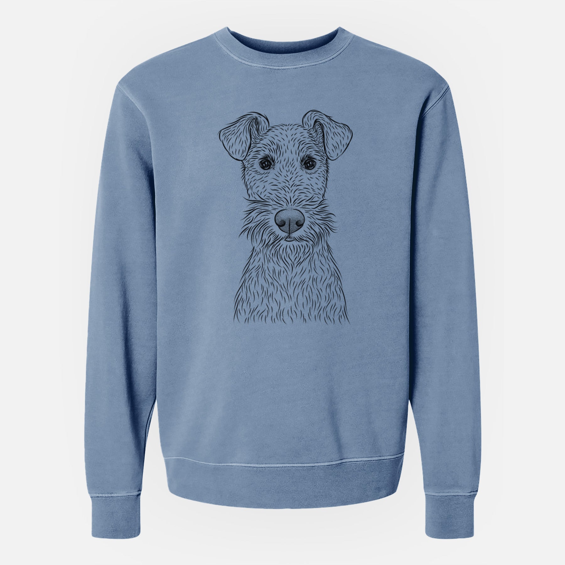 Bare Fitz the Wire Fox Terrier - Unisex Pigment Dyed Crew Sweatshirt